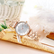 Luxury Women Wrist Quartz Watches Stainless Steel CZ Stone Dial Custom Logo