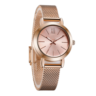 Bracelet Mesh Band Ladies Alloy Quartz Watch Waterproof Minimalist Watches