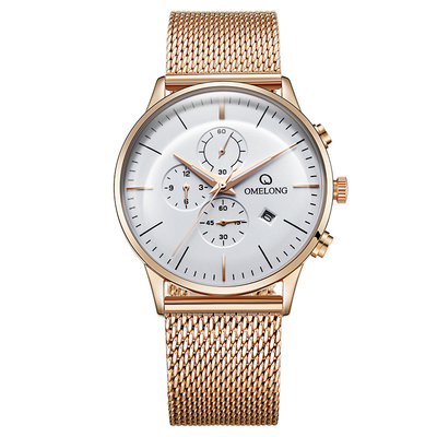 Montre-bracelet de luxe Mesh Strap Waterproof Sport Watch de Relogio Masculino de montre de quartz d'hommes