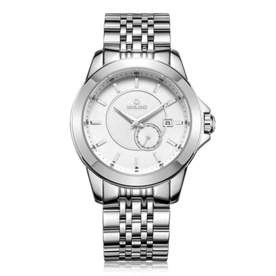 Montre mécanique de cadran de quartz d'acier inoxydable d'hommes lumineux de cuivre imperméables de montre