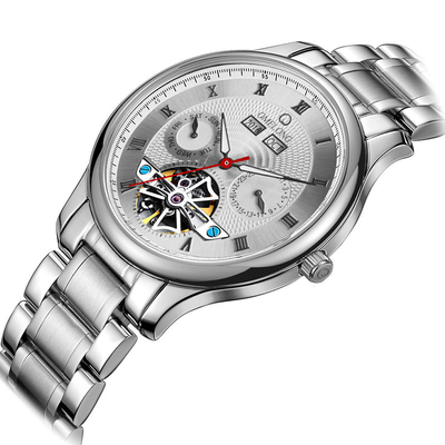La conception adaptent Logo Men Mechanical Wrist Watches aux besoins du client 30ATM Sapphire Glass Watch imperméable